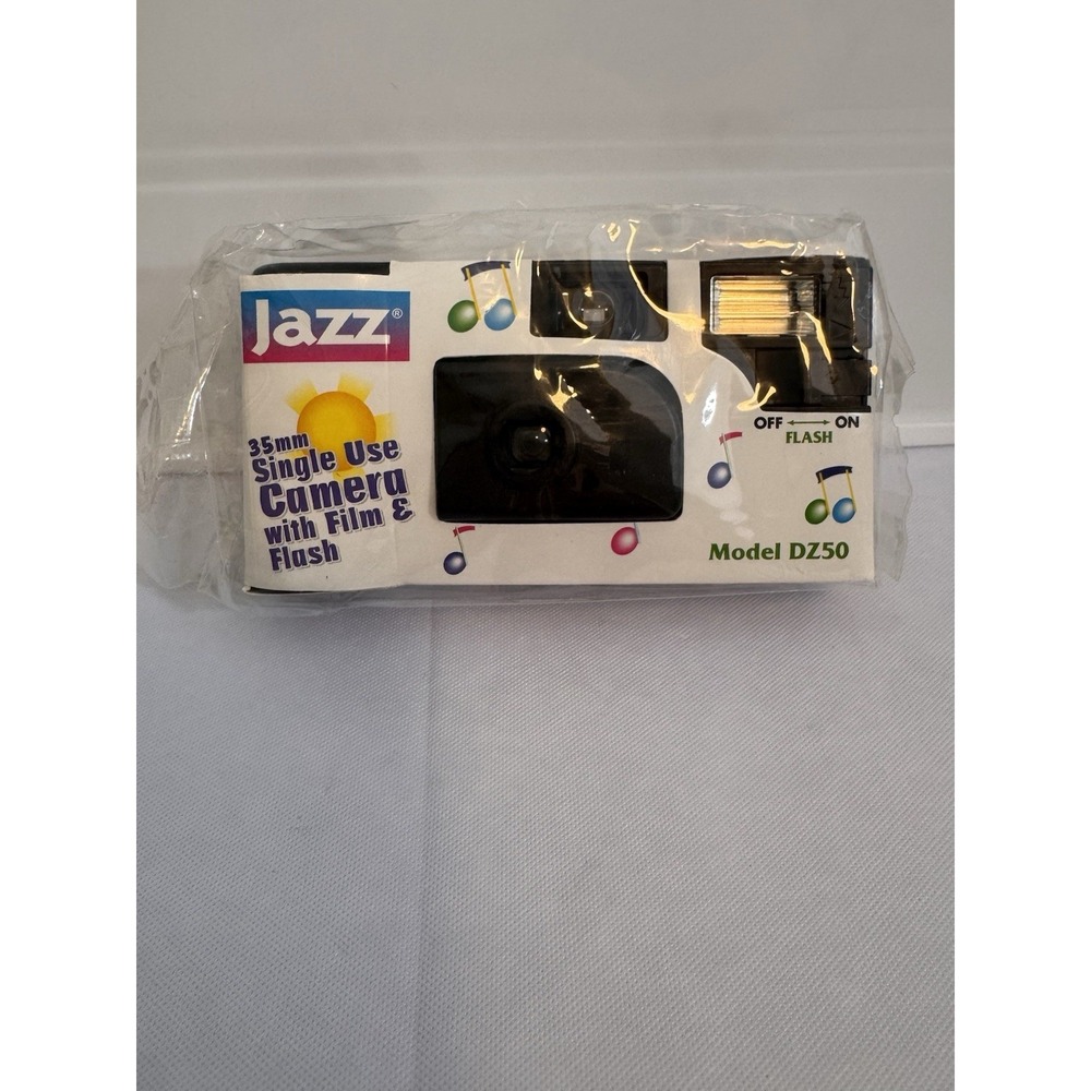 Jazz Single Use 35mm Camera with Film & Flash Model DZ50 27 exp STILL SEALED New
